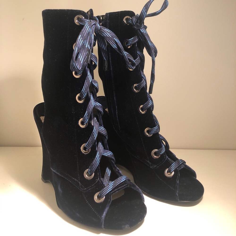 Prada lace up heels